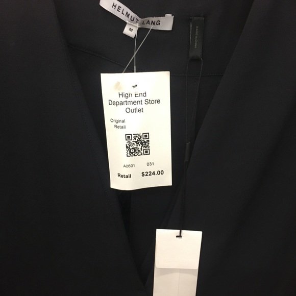 { Helmut Lang } Open Back Tie Top in Navy - Picture 4 of 5